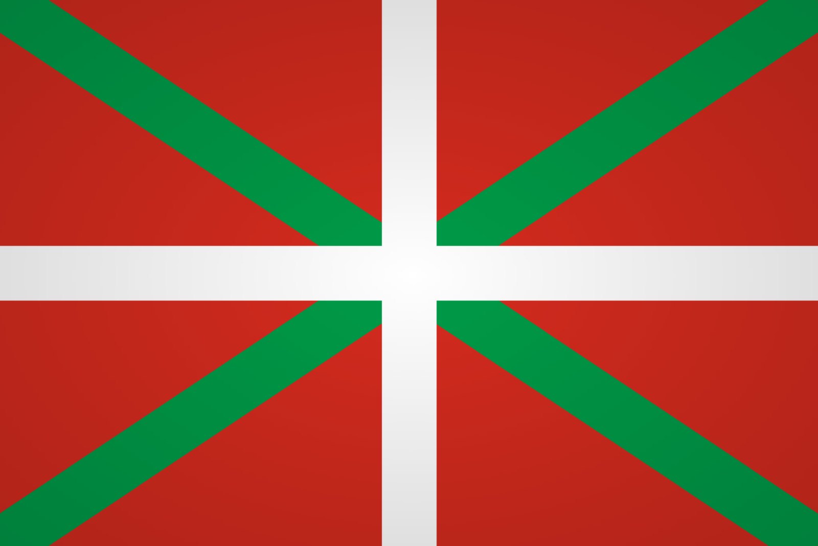 The ikurriña, flag of the Basque Country